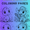 8 Dinosaur Coloring Pages for kids