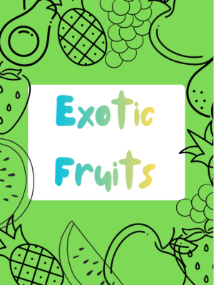 Exotic Fruits Coloring Page