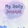 Blue Purple Watercolor Cute Flower Daily Journal