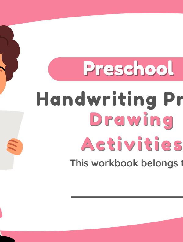 Drawing Handwriting Practice Workbook 20 Delightful Sheets| Kids Learning & Writing Practice | Printable & Digital Activity Book | Fun Learning Workbook | A4 PDF